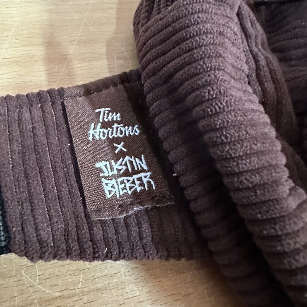 Justin Bieber x Tim Hortons Tim biebs limited edition Brown fanny pack - Picture 3 of 5